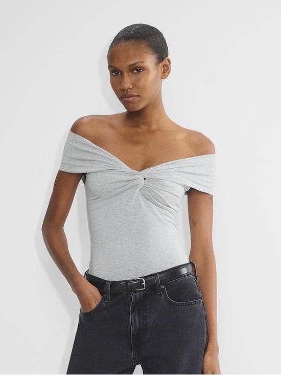 Aritzia Tops - Cotton-soft twist off-shoulder top